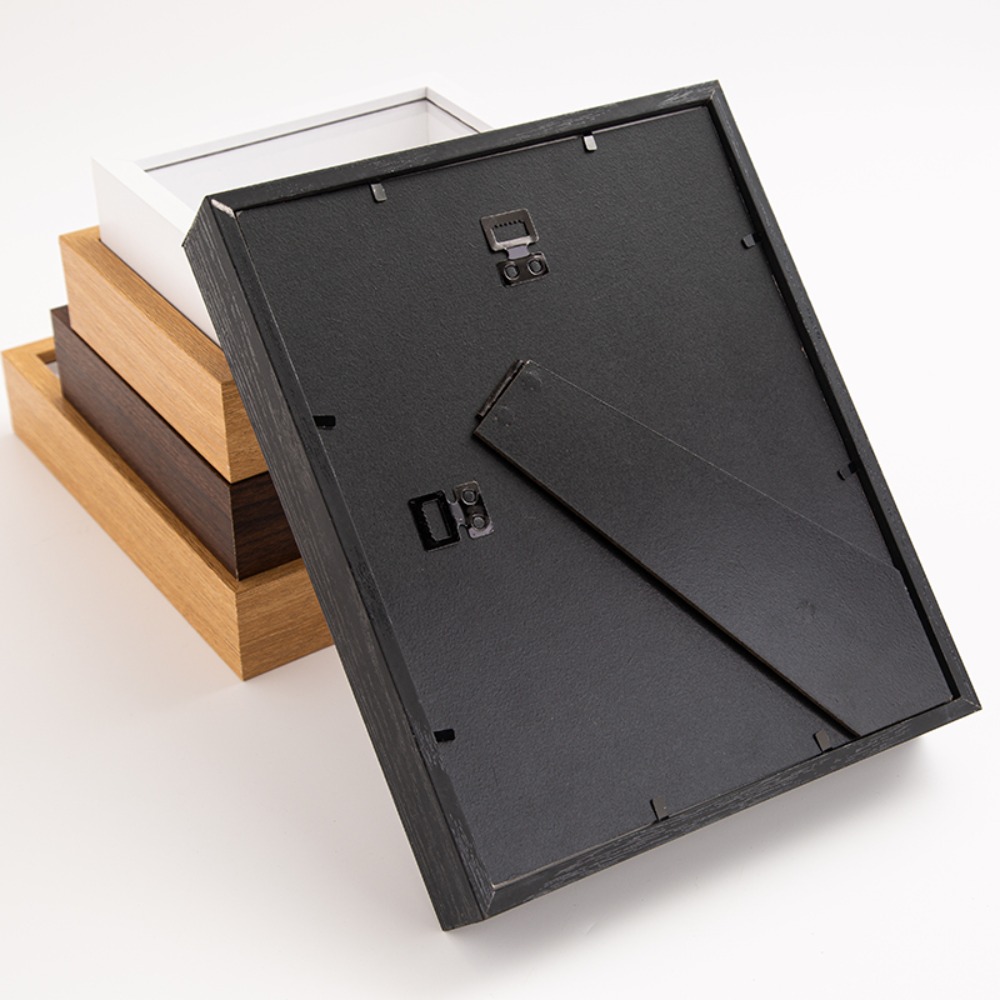Engraved Wood Frame - Multi-size Shadow Box Frame Natral Wood