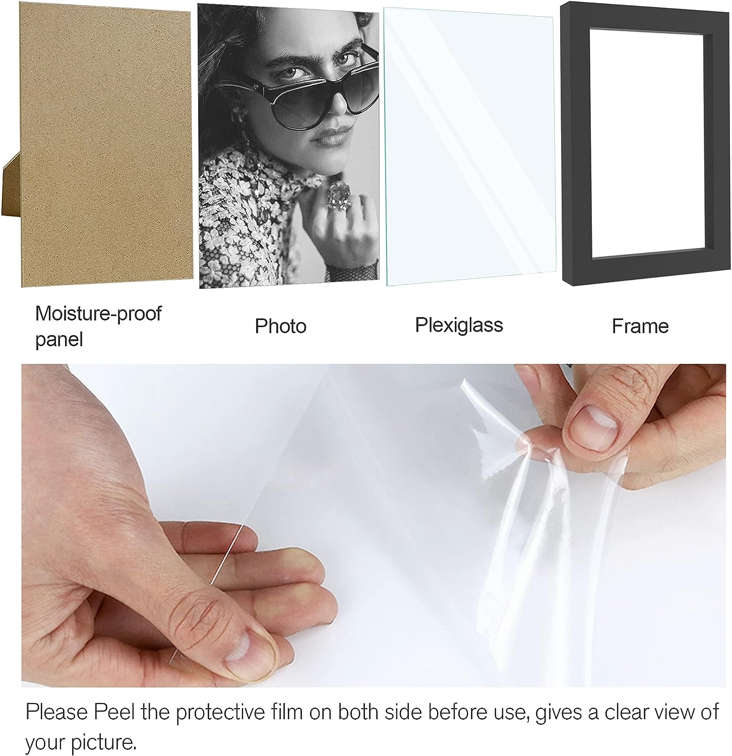 14pcs 4x6 Inch Picture Frames, - Engraved Wood Frame recension och pris