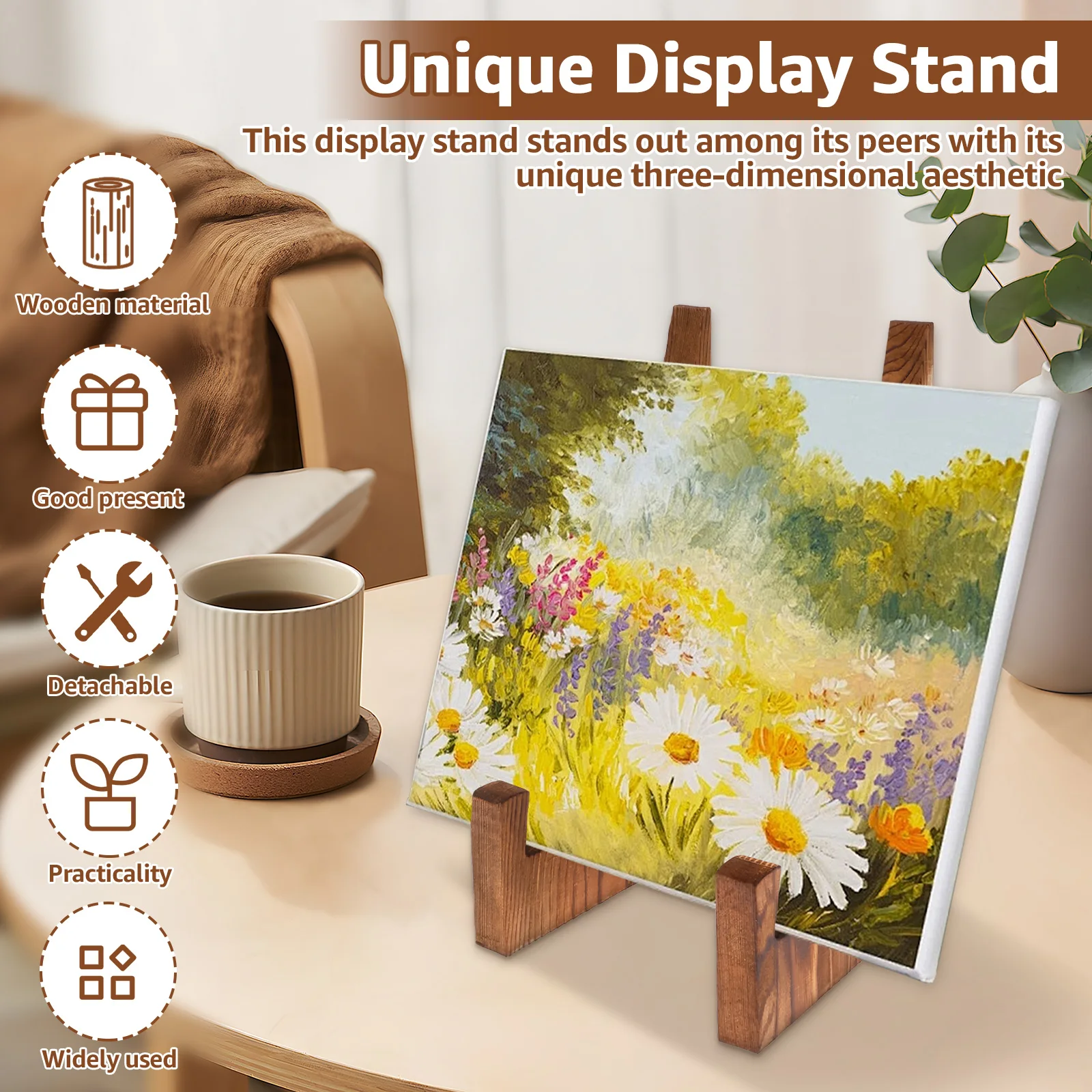 Wooden Plate Stand Desktop Rec - Engraved Wood Frame recension och pris