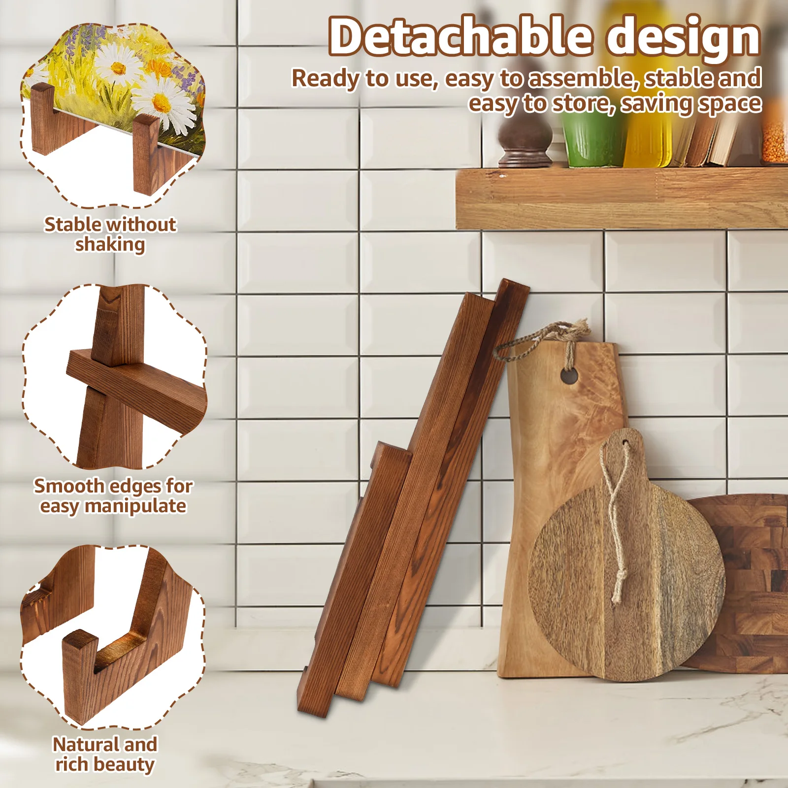Wooden Plate Stand Desktop Rec - Engraved Wood Frame recension och pris