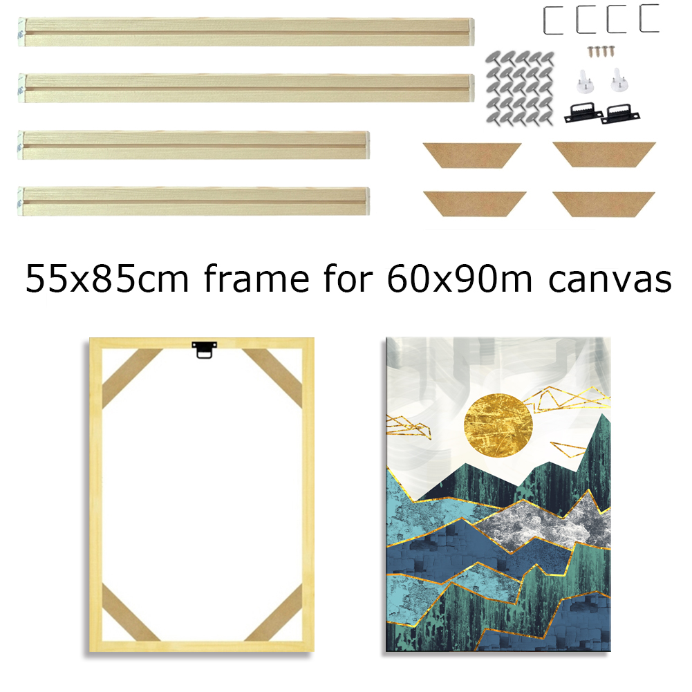 55x85cm Wooden Frame For 60x90 - Engraved Wood Frame recension och pris