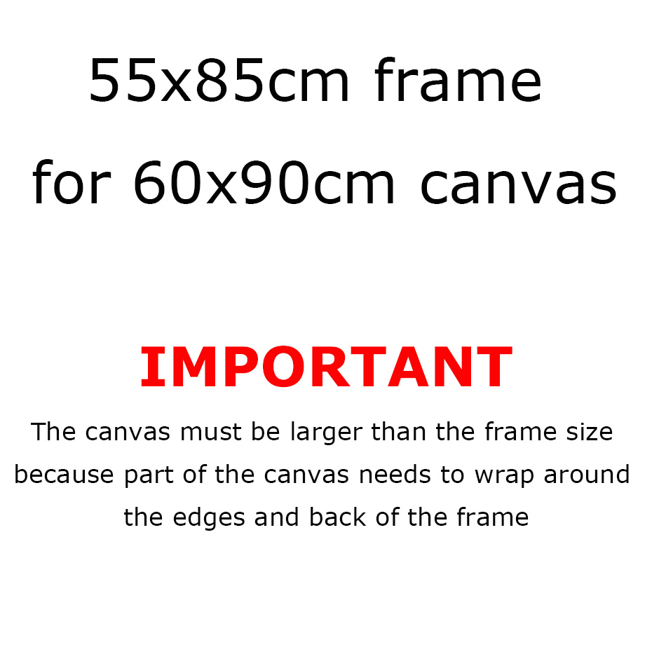 55x85cm Wooden Frame For 60x90 - Engraved Wood Frame recension och pris