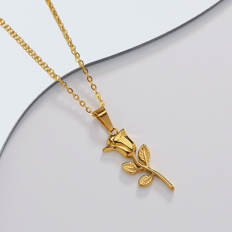 316 stainless steel fashion ro - Birth Flower Necklace recension och pris