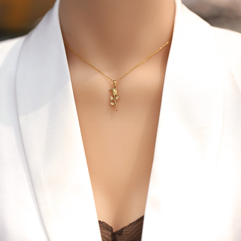 316 stainless steel fashion ro - Birth Flower Necklace recension och pris