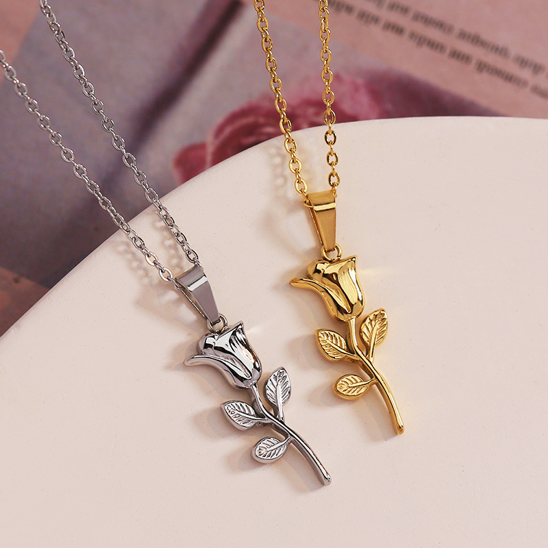 316 stainless steel fashion ro - Birth Flower Necklace recension och pris