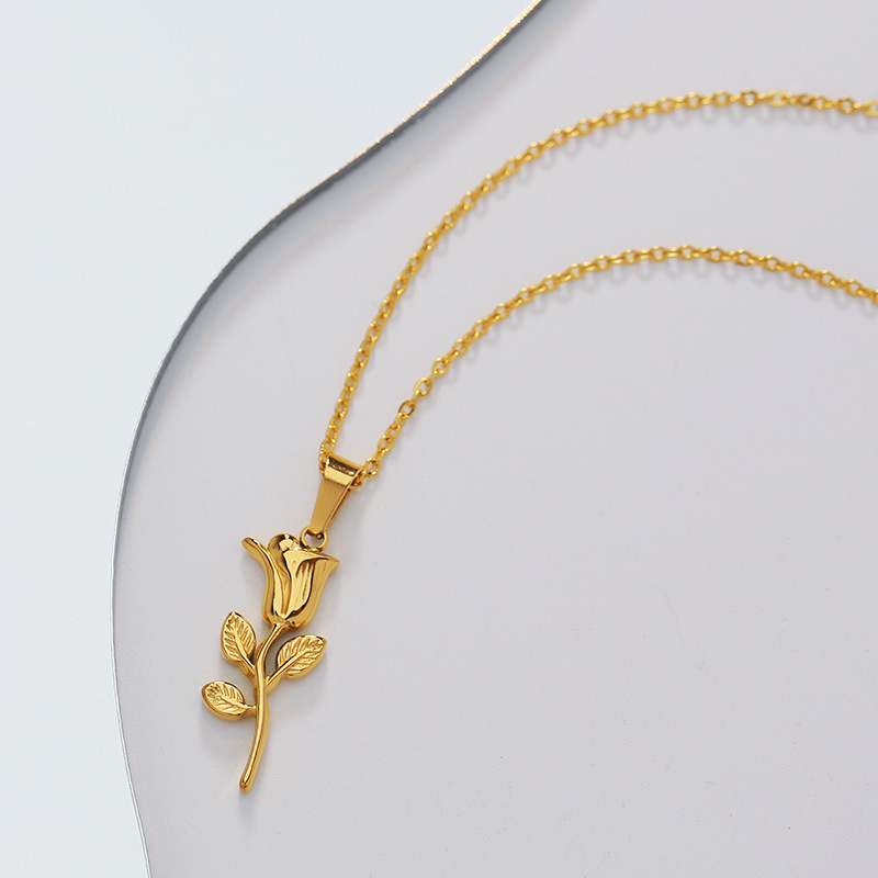 316 stainless steel fashion ro - Birth Flower Necklace recension och pris