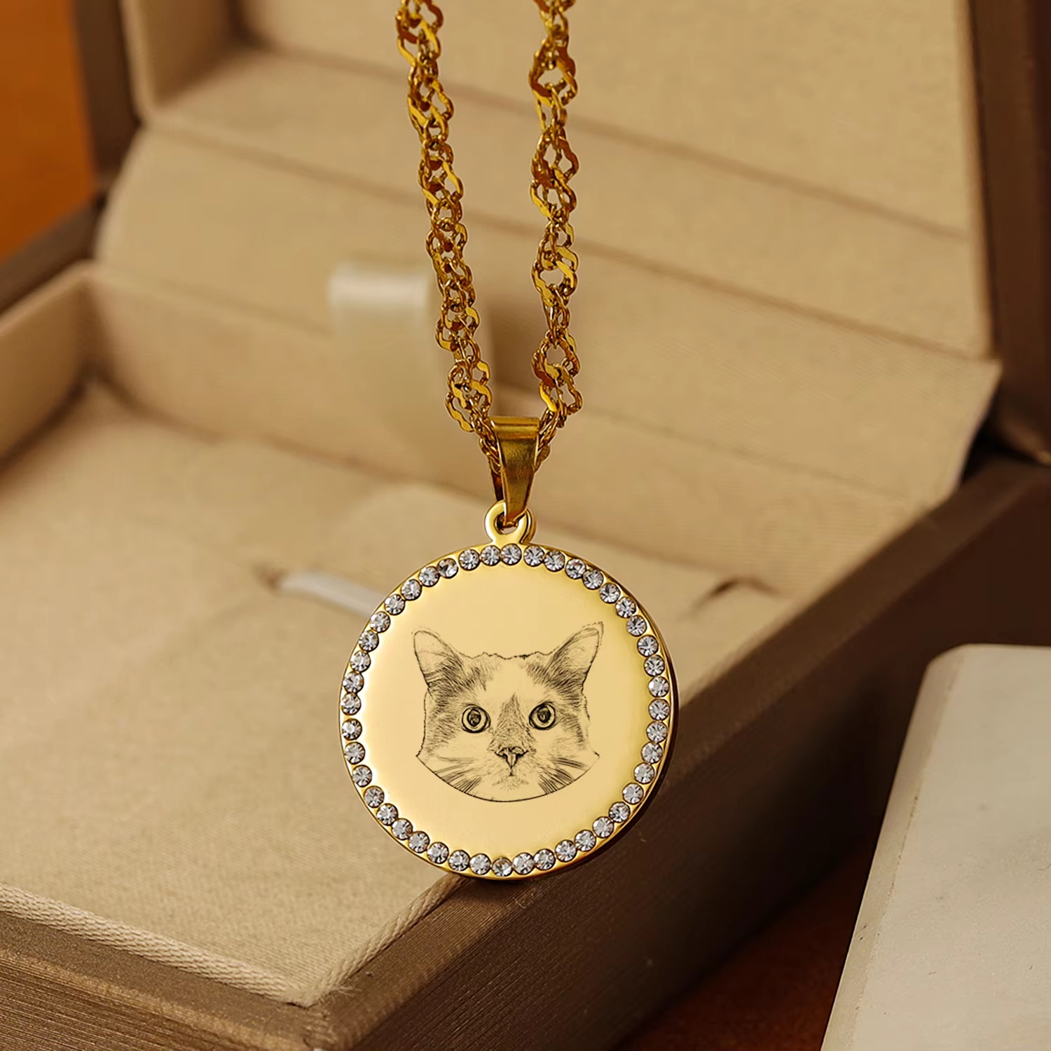 Custom Engraved Photo Pattern  - Pet Portrait Custom recension och pris