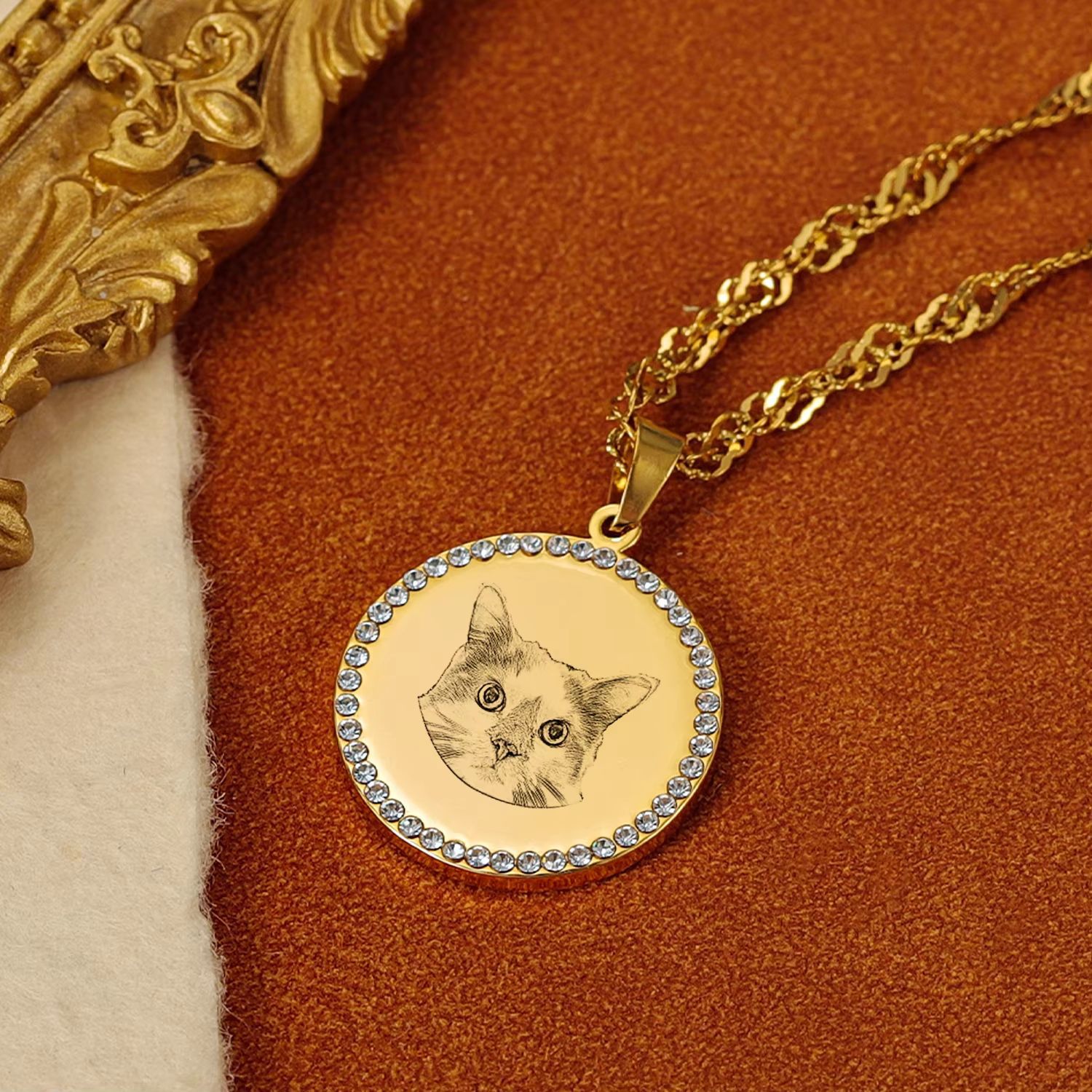 Custom Engraved Photo Pattern  - Pet Portrait Custom recension och pris