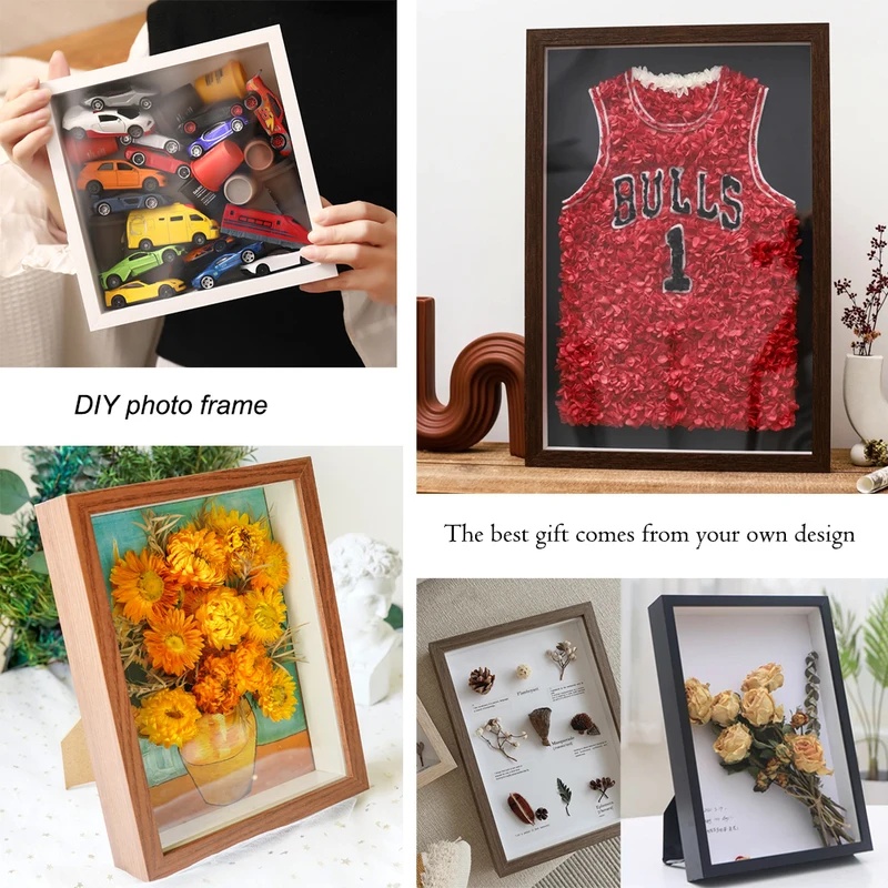 3cm Depth Shadow Box Frame, Wo - Engraved Wood Frame recension och pris