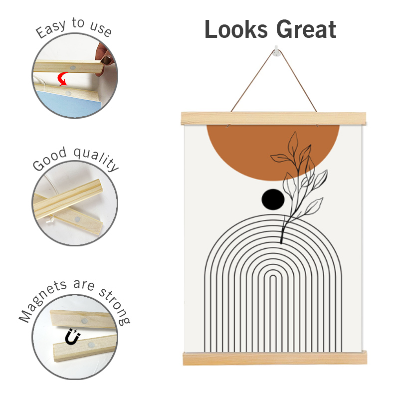 Magnetic Wood Poster Hanger Fr - Engraved Wood Frame recension och pris