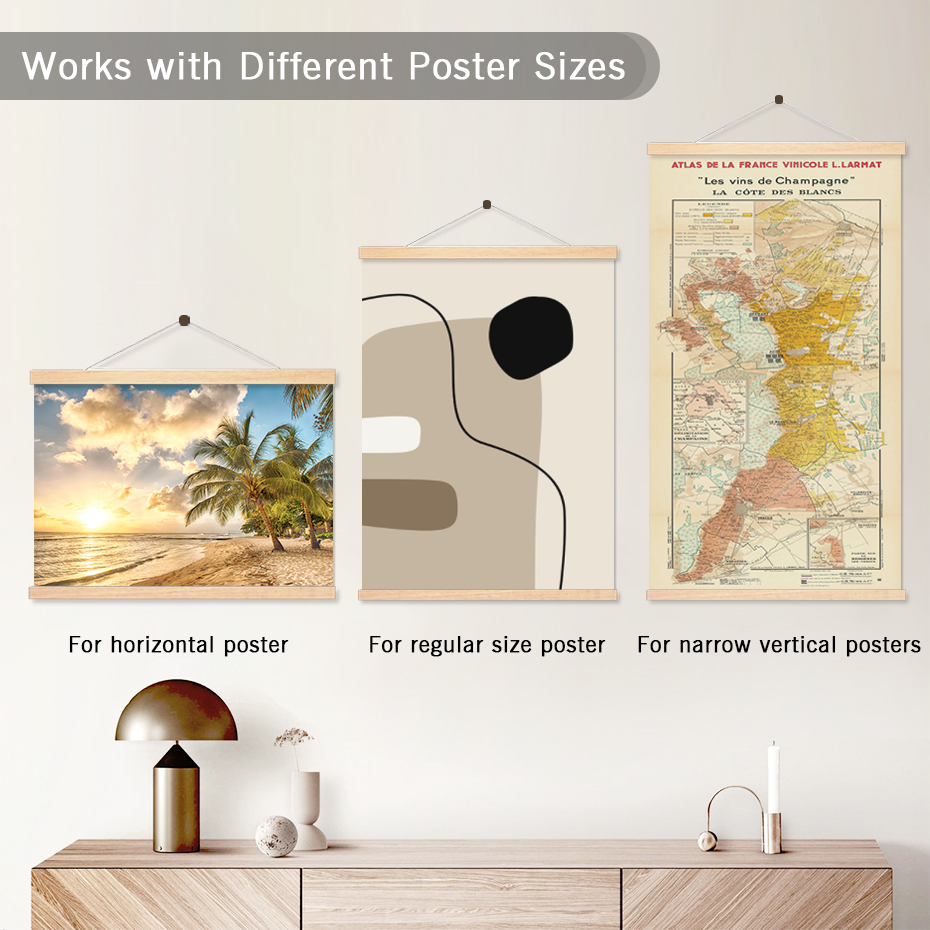 Magnetic Wood Poster Hanger Fr - Engraved Wood Frame recension och pris