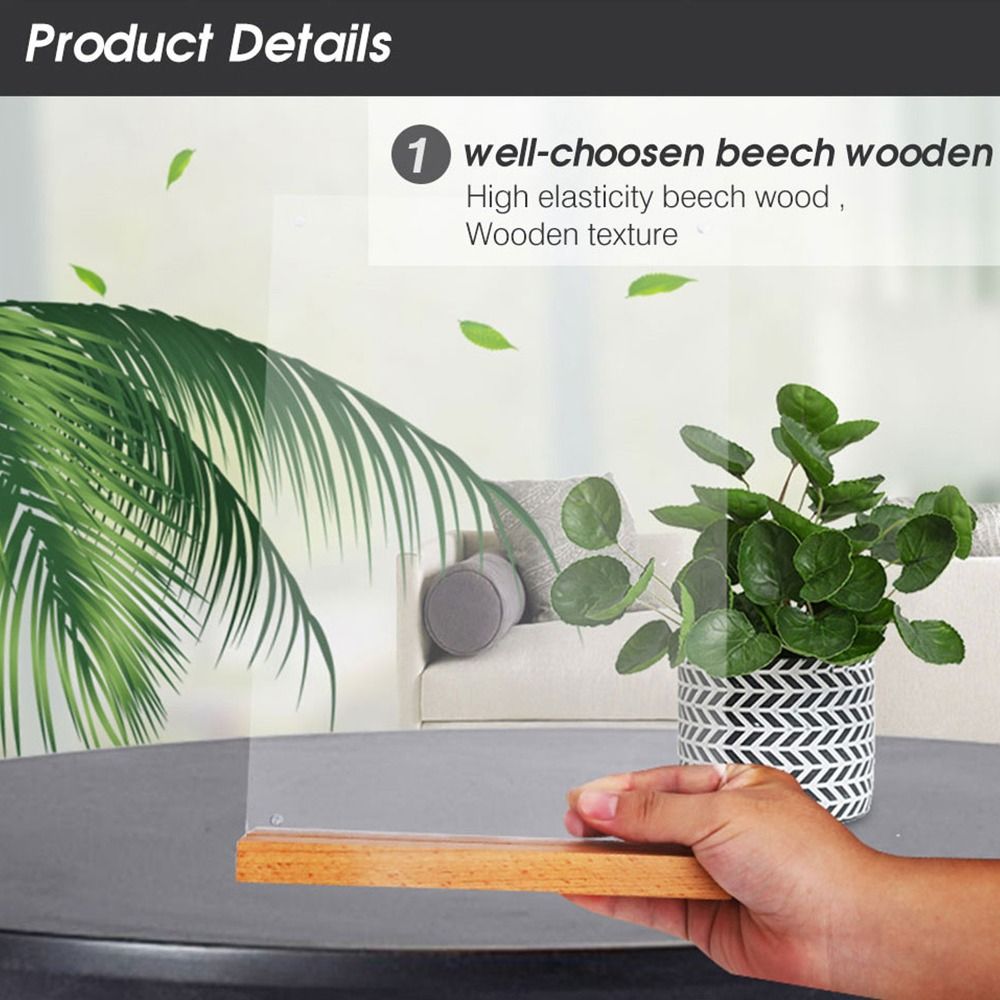 Durable Acrylic Table Top Sign - Engraved Wood Frame recension och pris