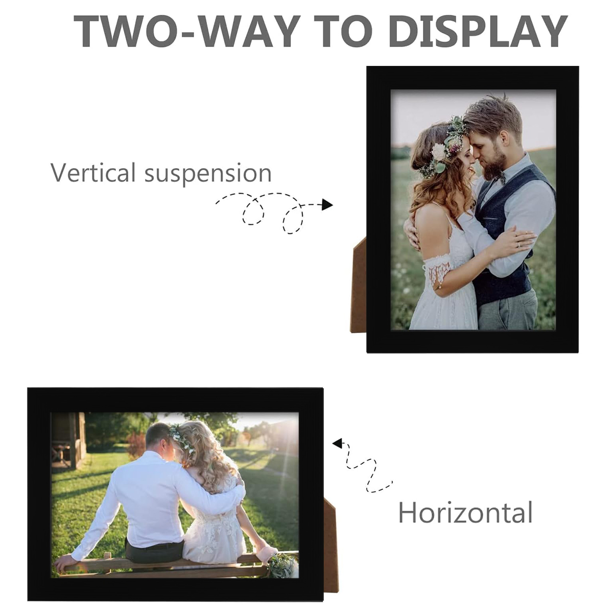 2PC 8x12inch Black Certificate - Engraved Wood Frame recension och pris