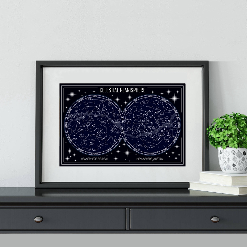 Celestial Planisphere Map Canv - Custom Star Map recension och pris